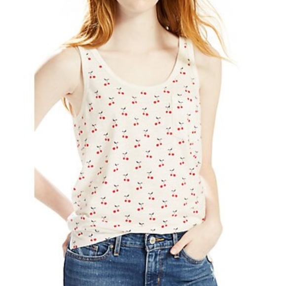 Levi's Tops - Levi's Cherry Cotton Tank Tee